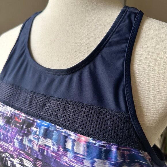 Athleta Sport Tank, Blue and Multi, Built in Support, XL, Excellent Condition - Picture 3 of 11